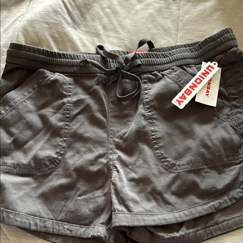 UNIONBAY Gray Athletic Shorts Lightweight Cotton Blend